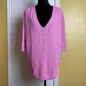 EXPRESS Pink Sweater v-neck medium